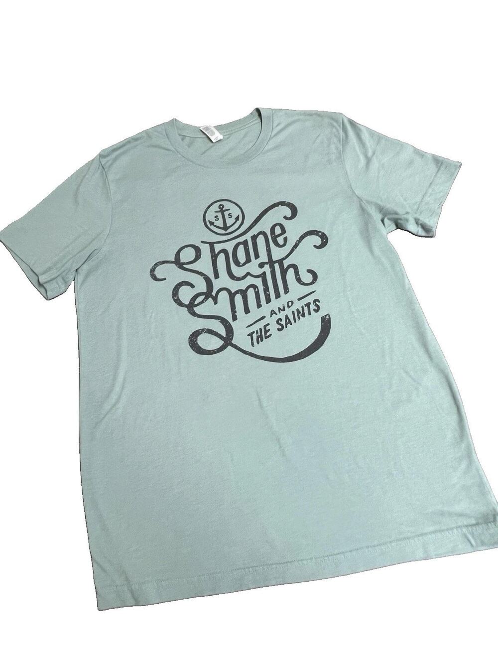 Shane Smith and the Saints Band Tee L Sage Green Red Dirt Country Bella Canvas